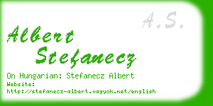 albert stefanecz business card